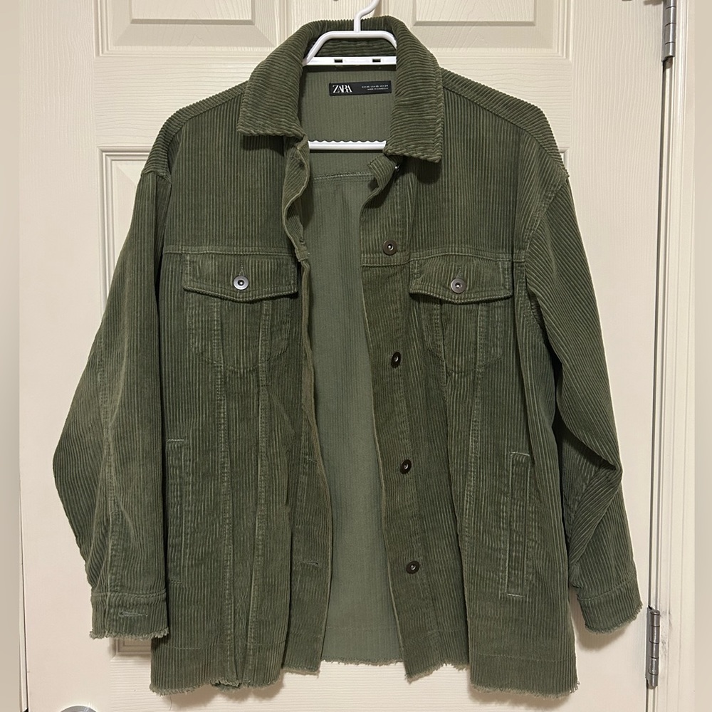 Zara Oversized Corduroy Jacket
